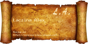 Laczina Alex névjegykártya